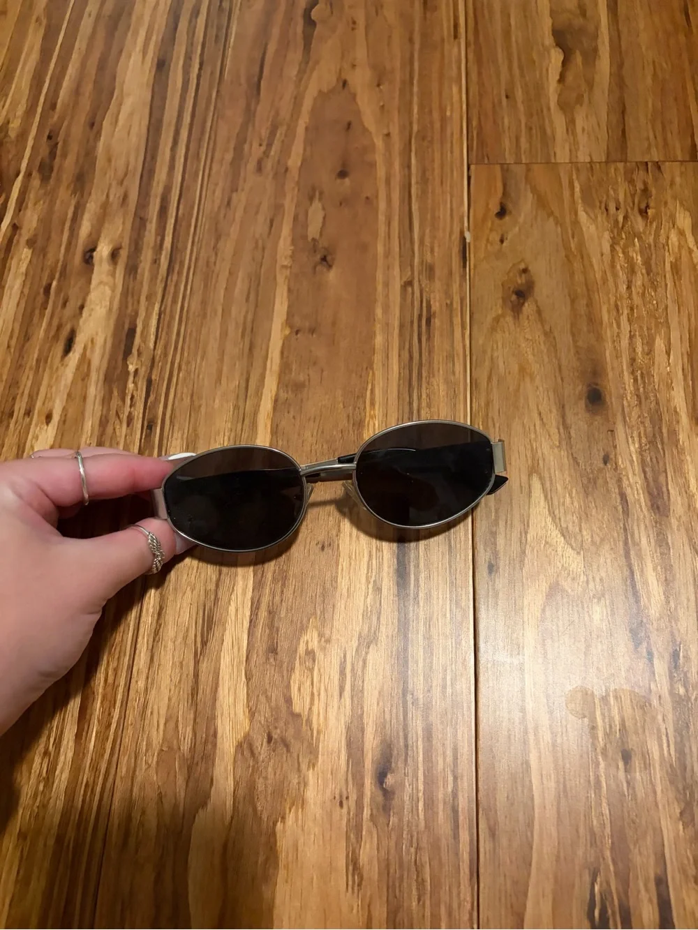 Y2K Oval Metal Frame HD Polarized Sunglasses UV Protection Retro 90s Shades